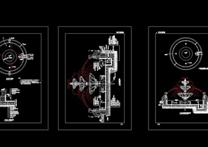 精致详细的喷泉设计cad施工图