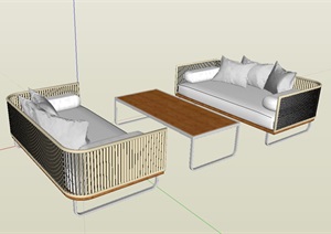 异形沙发 、造型沙发小品组合设计SU(草图大师)模型