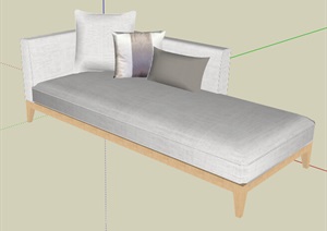 简约现代室内详细沙发设计SU(草图大师)模型