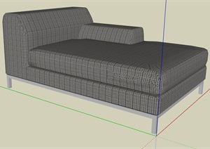 现代风格详细的客厅室内沙发SU(草图大师)模型