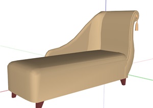简欧风格沙发躺椅素材SU(草图大师)模型
