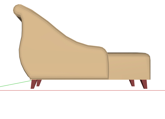 简欧风格沙发躺椅素材su模型