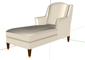 欧式风格沙发躺椅素材SU(草图大师)模型