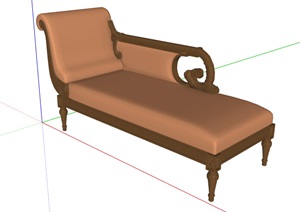 欧式风格经典的沙发设计SU(草图大师)模型