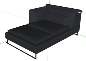 现代风格详细室内沙发躺椅SU(草图大师)模型