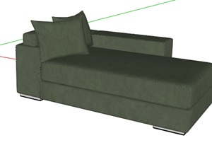 某现代风格详细的室内沙发SU(草图大师)模型