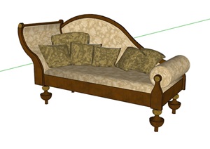 某详细的室内欧式沙发设计SU(草图大师)模型