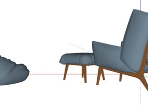 某室内详细的沙发椅素材SU(草图大师)模型