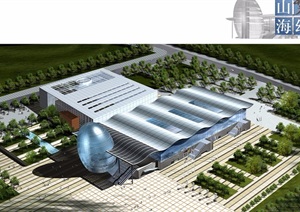 青岛会展中心扩建设计cad方案及jpg方案