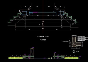 现代风格大门素材cad方案