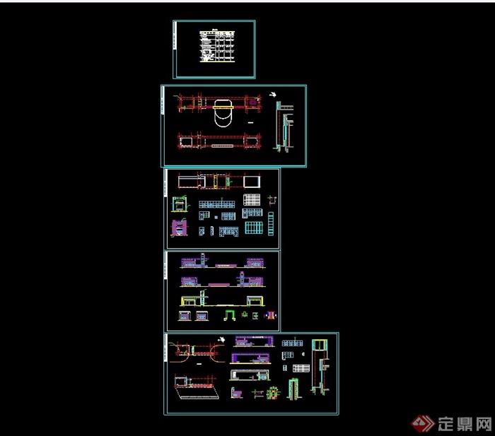 现代风格大门设计cad方案图