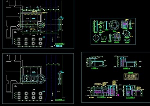 某现代大门详细素材设计cad施工图