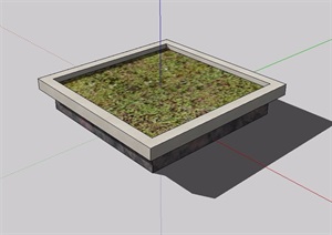 景观树池简单设计SU(草图大师)模型