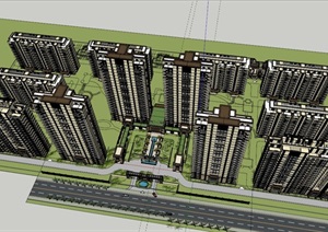 某新古典风格高端住宅建筑精细SU(草图大师)模型