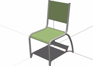 现代风格单人坐凳椅子SU(草图大师)模型