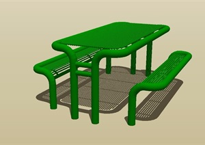 某现代风格坐凳、桌椅素材设计SU(草图大师)模型