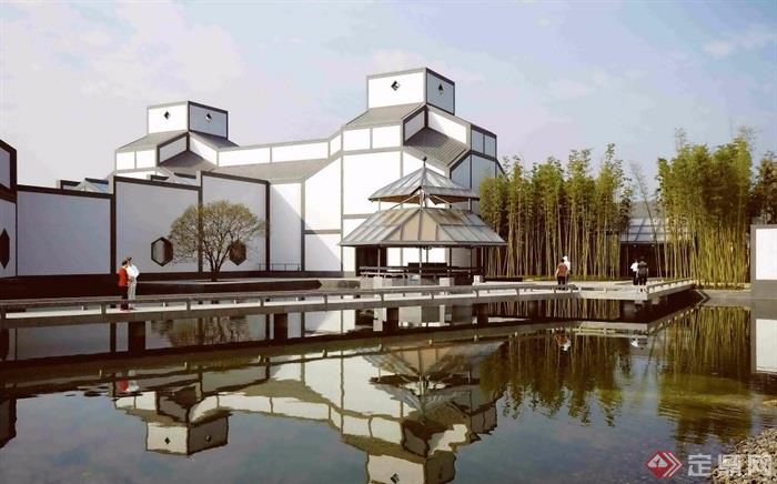 中式苏州博物馆建筑设计jpg方案