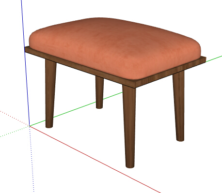 沙发凳脚凳设计素材su模型