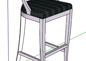 高脚坐凳素材设计SU(草图大师)模型