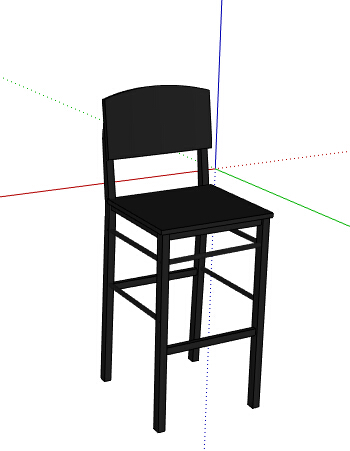 某现代坐凳素材设计su模型