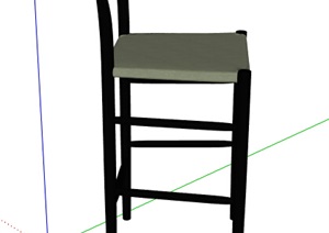 现代详细的坐凳素材设计SU(草图大师)模型
