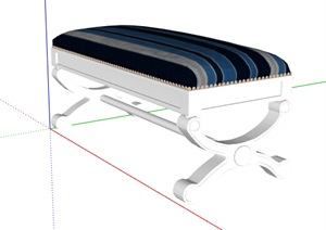 某室内沙发条凳设计SU(草图大师)模型
