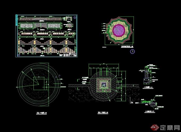 花壇詳細素材設計cad施工圖[原創]