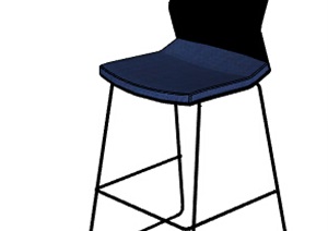 某室内单人靠椅设计SU(草图大师)模型