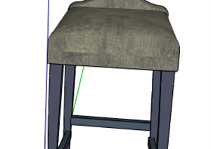 某欧式风格室内家具椅子设计SU(草图大师)模型
