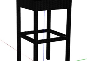 木质座椅设计SU(草图大师)模型