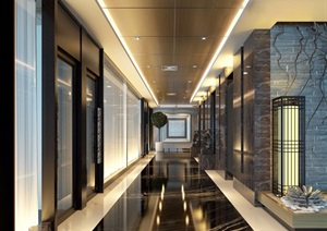 黄海城市花园七层办公室内设计cad施工图