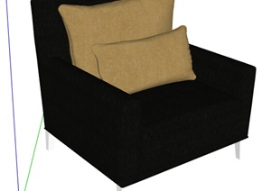 某客厅沙发椅子设计SU(草图大师)模型