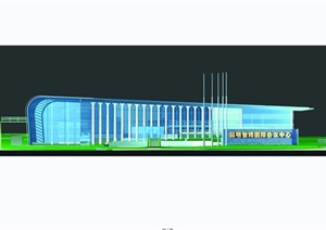 昆明世博会议中心详细建筑设计cad方案及3d模型