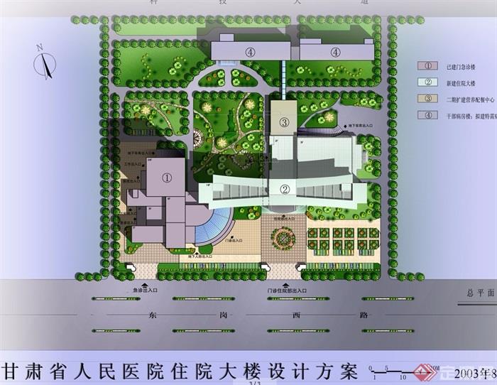 某省人民医院住院大楼详细建筑设计cad方案及效果图