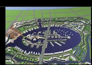 某现代风格凤凰国际水城概念规划设计ppt方案
