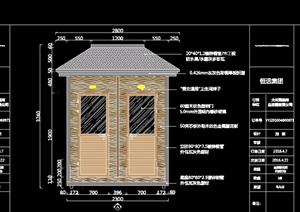 中式风格独特厕所建筑设计cad施工图