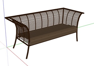 现代铁质座椅设计SU(草图大师)模型
