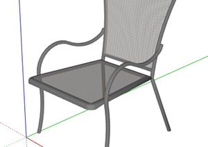 简约铁质座椅设计SU(草图大师)模型