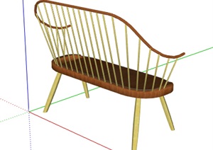 北欧风铁艺沙发设计SU(草图大师)模型