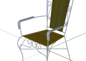 现代风格铁艺座椅设计SU(草图大师)模型