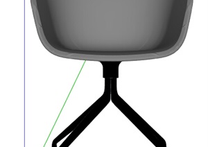 简约灰色座椅设计SU(草图大师)模型