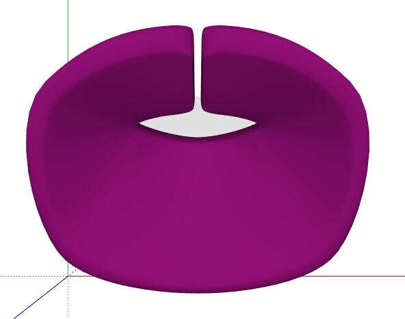 简约紫色座椅设计su模型