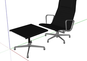 简约转椅及坐凳设计SU(草图大师)模型