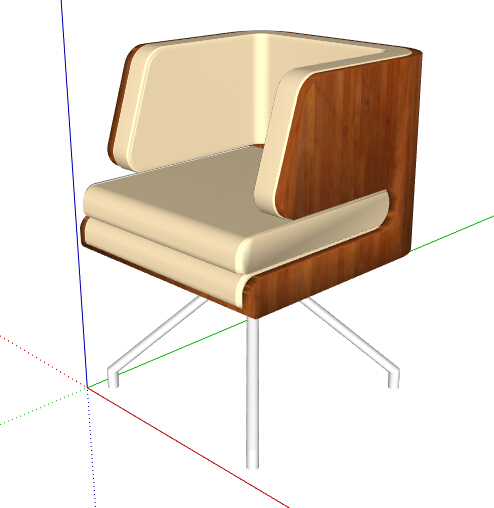 简约沙发椅设计素材su模型
