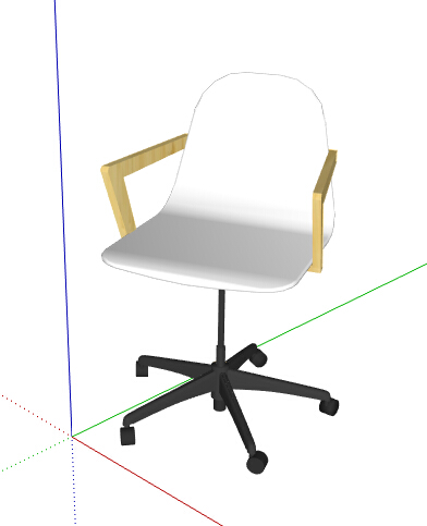 某简约白色座椅设计su模型