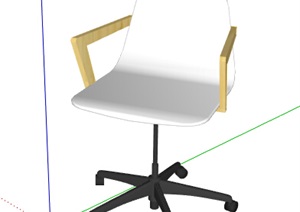 某简约白色座椅设计SU(草图大师)模型
