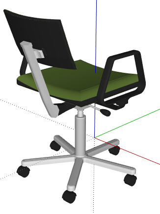 现代绿色转椅设计su模型