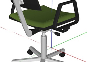 现代绿色转椅设计SU(草图大师)模型