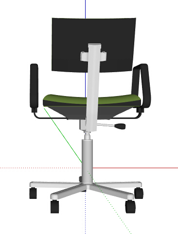 现代绿色转椅设计su模型