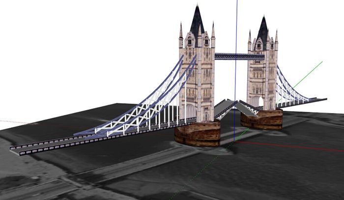 伦敦塔桥设计su模型